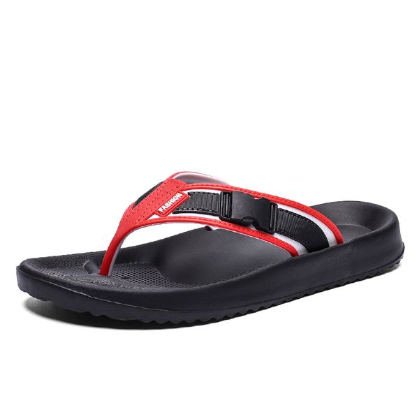 

slippers summer men rubber handmade flip flops for comfortable breathable beach classic casual flats luxury shoes, Black
