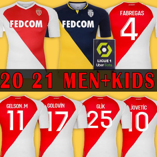 

2020 2021 монако ben yedder футбол джерси йоветич golovin 20 21 майо-де-футовый flocage хорхе мужчины дети футбол, Black;yellow