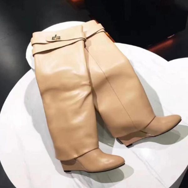 

2020 genuine leather boots women over knee boots womens high heel shoes classic 8cm size 35-41, Black