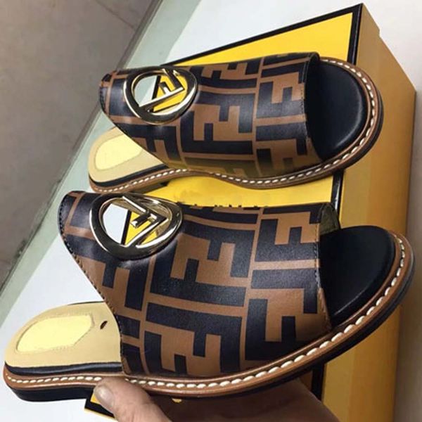 

sandals shoe real leather slides slippers shoes for woman eu:35-41 012d1607, Black