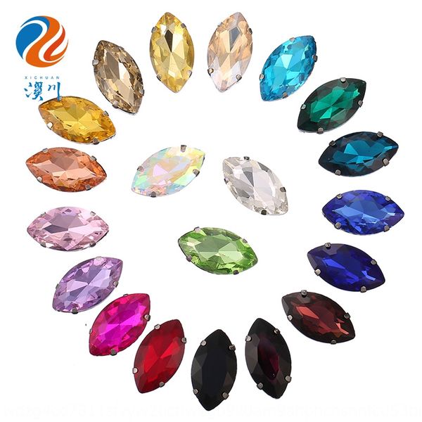 

rgaog horse eye claw glass hand drill diy wedding dress/clothing/decorative diy handmade accessories shoe accessories claw drill ha, Silver