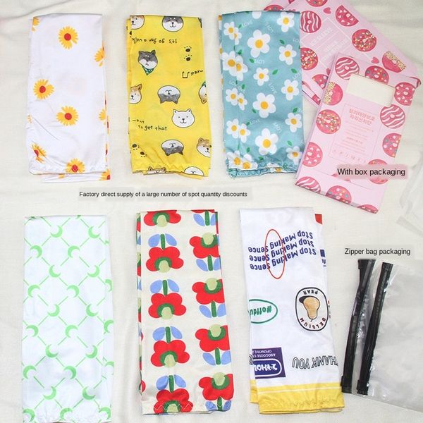 

korean ins net red sun-proof sports gloves ice sleeve beautiful girl printing uv-proof driving gloves ice sleeve arm protection