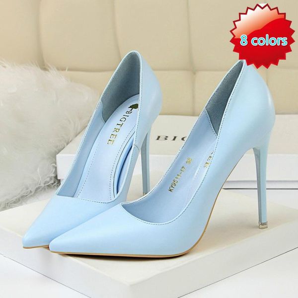 

woman pumps fashion .5cm thin high heeled leather shallow mouth thin pointed toe women's shoes luxury shoes women, Black