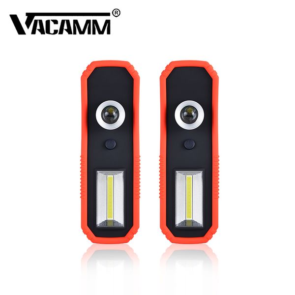 

portable lanterns 1 pcs cob led spotlight working lights with magnetic hook battery powered usb rechargeable camping lamp light