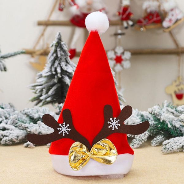 

4pcs christmas hat festival decorations plush christmas hat for xmas decor