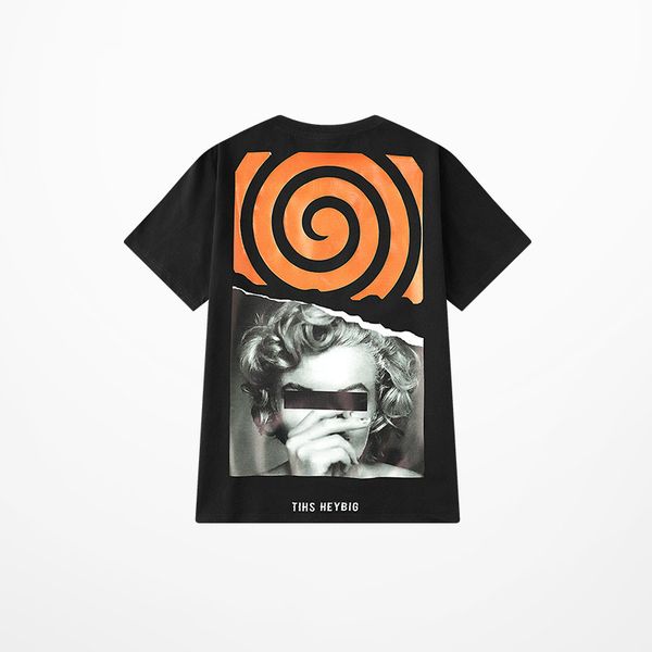 

new funny print short sleeve t shirt men hip hop national tide brand t shirts men and women ins style lovers couple short tee, White;black