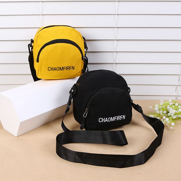 

2020 new girl satchel korean version of the simple single-shoulder slant pocket mini phone bag tide oxford cloth bag