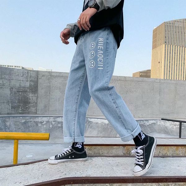 

bstb9 autumn мужской моды бренд свободные папа брюки корейских и джинсы моды стиль знаменитости интернет девять пунктов падение чувство широ, Blue