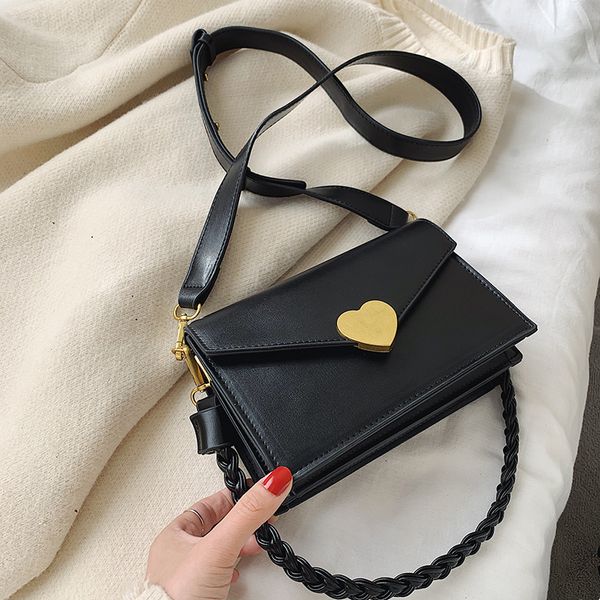 

2020 new women's bag fashion casual shoulder messenger bag black women's luxury designer handbag
