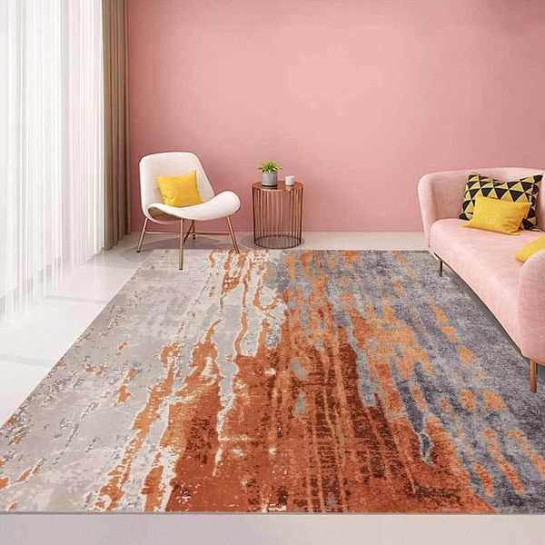 

очистить printed ковры и ковровые покрытия для home гостиная современные ретро проблемные серый цемент оранжевый stripes коврика для кухни к