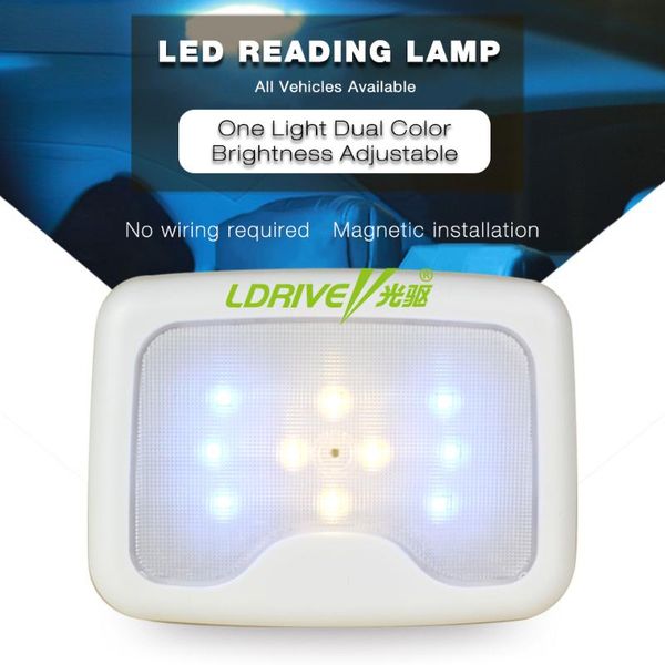 

pressing 2 colors car rear row led reading light portable book lamp roof led bulb white light indoor ceiling lamp car roof trunk