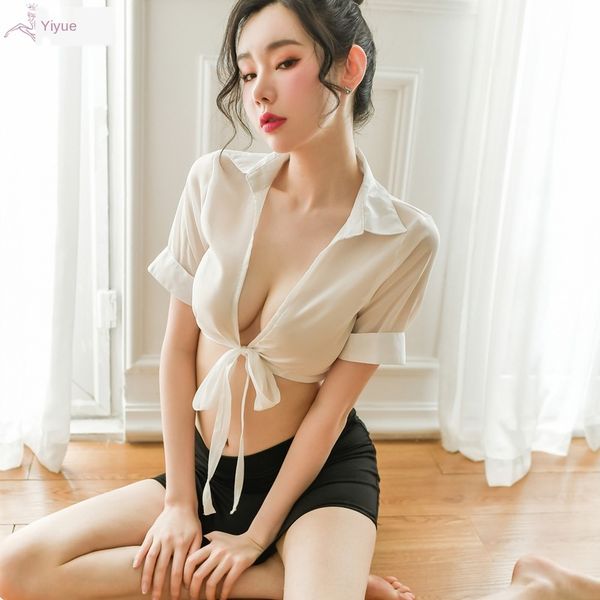 

pik01 yiyue сексуального нижнего белья шифон перспективя равномерного искушение сексуальное хип покрытым ол секретарь мини-юбка мини-юбка бе, Black;white