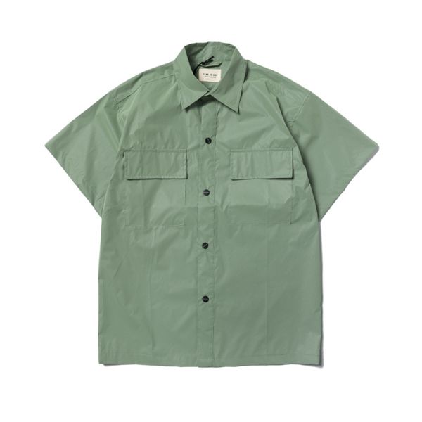 

european and american street tide fear of god shirt fog 6th sixth season windbreaker cloth casual quick-drying shirt male see, Black;brown