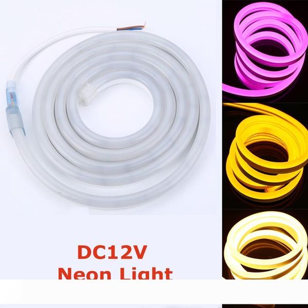 

edison2011 led neon sign dc 12v single side lighting led neon strip light waterproof flexible led strip smd2835 120 leds high bright