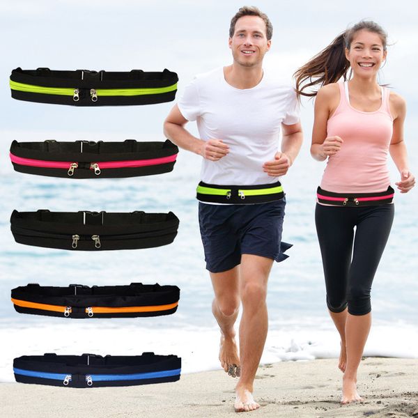

dual pocket running belt mini fanny pack for women men convenient waist pack travel multifunctional waterproof phone belt bag t8