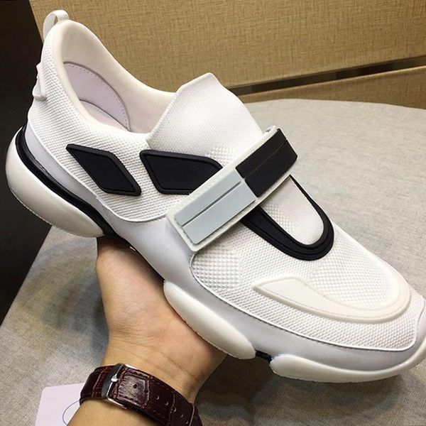 

cloudbust sneakers mens shoes autumn and winter luxury sneakers hook &loop sports comfortable men shoes with origin box, Black