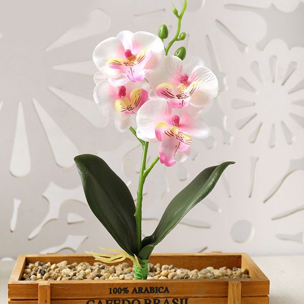 

marchwind 1 pc real touch mini small moth orchid artificial flower head for party decoration home decoration potted fake flower plants