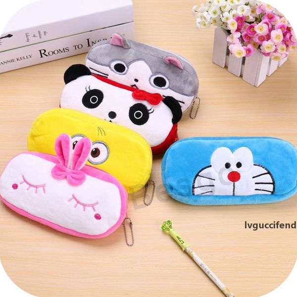 

cute animal pencil bag pencil case kawaii soft plush pen case coin purse cosmetic makeup bag storage pouch kids birthday gift dbc bh2708