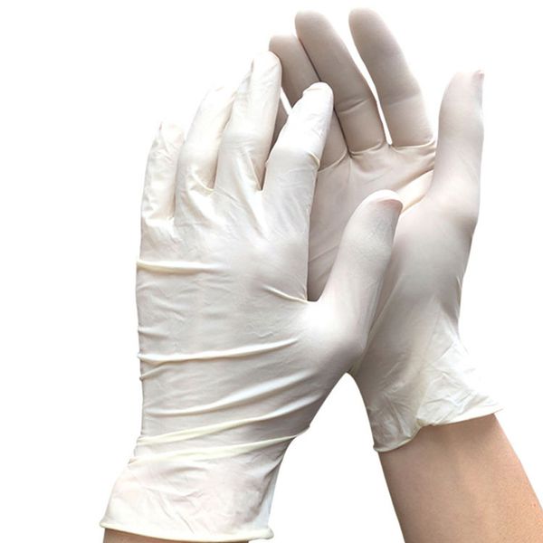 Novas luvas de látex descartáveis ​​3 tipos de especificações opcionais anti-skid anti-ácido guantes de borracha luvas de limpeza de limpeza