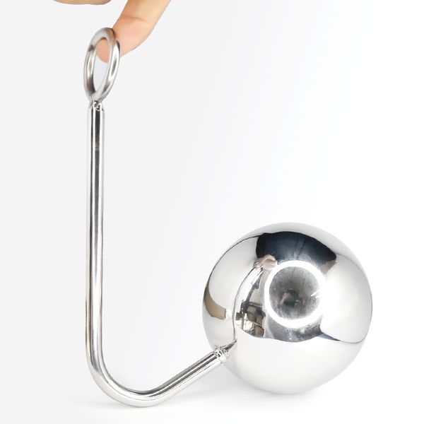 GIANT BALL ANAL HOOK butt plug in metallo ano scoreggia stucco schiavo massaggiatore della prostata BDSM giocattolo del sesso per gli uomini 2019 nuovi giocattoli anali di design CX200724