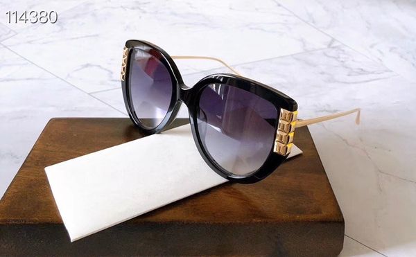 

2020 fashion design g0389o gradual change female sunglasses uv400 pure plate + metal rivet decorative european luxury complete set with box