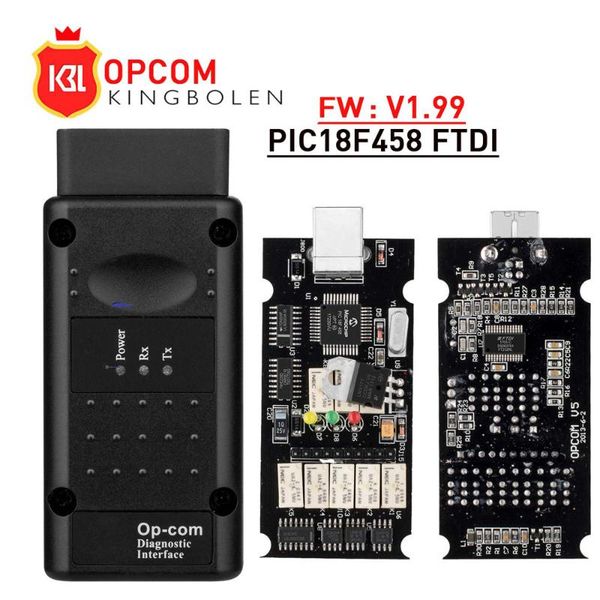 

vediamo opcom v1.99 v1.78 v1.65 with pic18f458 ftdi op com obd2 auto scanner for car can bus v1.7 flash update free