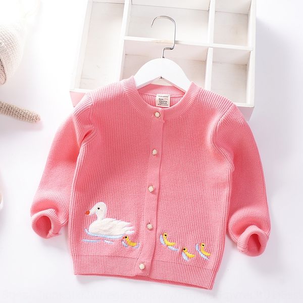 

girls' autumn cardigan coat 2020 new children's casual western style sweater coat embroidered children's sweater, Blue