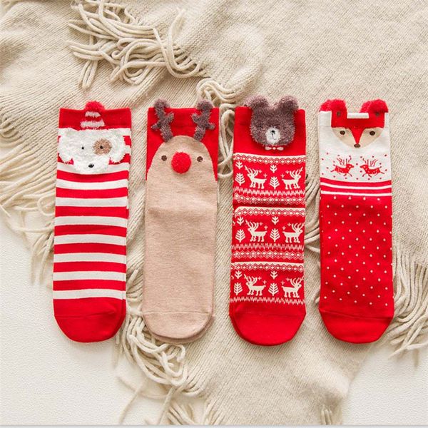 

socks cshildren floor non-slip cotton cartoon doll baby girls boys autumn spring soft cute christmas boots 7-15years, Pink;yellow