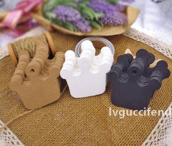 

crown kraft paper gift tag hand made gift paper cards diy price label for wedding birthday party sewing garment tags 500pcs 5.2x6cm