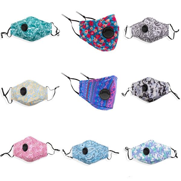 

new printed face mask stereoscopic reusable face mask dustproof washable cycling mask designer masks da605#556, Black