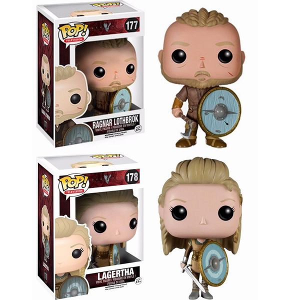 

funko pop vikings 178# lagertha 177# ragnar lothbrok figure decoration figure new gift