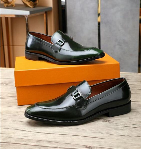 

original box] brand new louise oxfords dress slip on walking cow leather drive casual shoes for mens footwear low heel size 38-44, Black