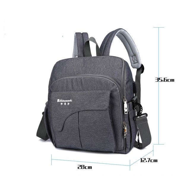 

dubec mommy bag diaper bottle multi-functional fashion backpack waterproof maternal and infant bag waterproof maternal feeding bottle diaper