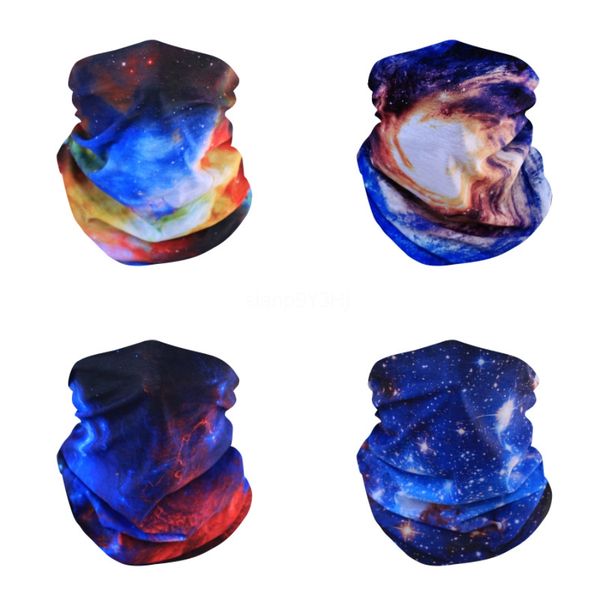 

8vbkt cycling starry soft scarf print face bandana headband outdoor hairband scarf light breathable sky magic bandanas headwear#987, Black