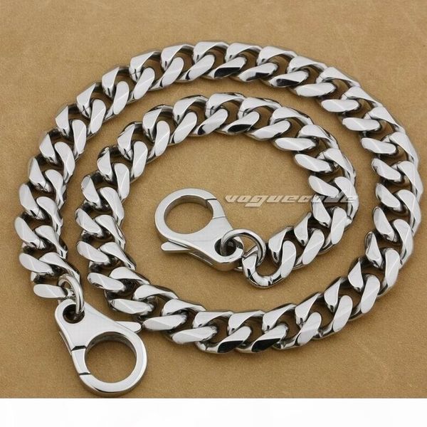 

linsion 316l stainless steel 14 ~ 32 inches mens biker rocker punk wallet chain keychain 5n010wc, Slivery;golden