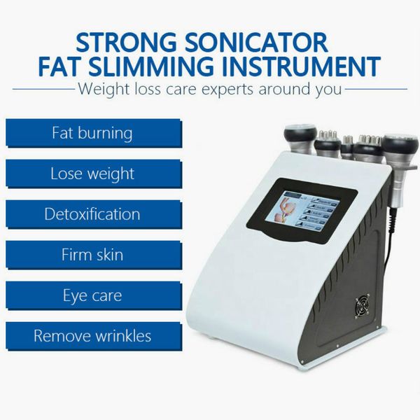 

medical grade 5 in 1 multi-function 40k ultrasonic liposuction cavitation pressotherapy vacuum rf skin care salon spa slimming machine, Black