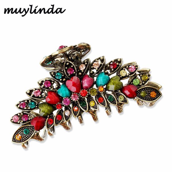 

vintage hair jewelry crystal rhinestones hair clip for women girls, Golden;silver