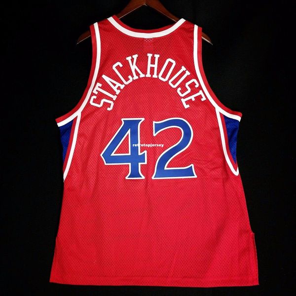 

100% stitched jerry stackhouse wholesale champion jersey l iverson mens vest size xs-6xl stitched basketball jerseys ncaa, Gray
