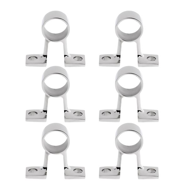 

6 pieces stainless steel boat hand rail fitting center bracket for 25mm pipe