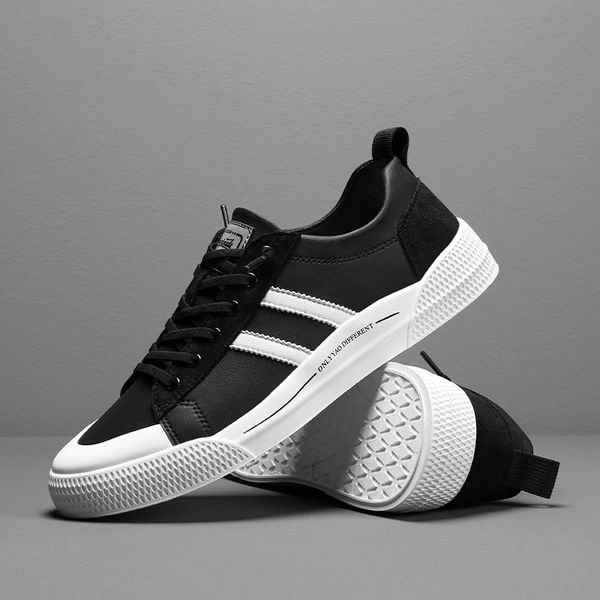 

men new 2020 fashion sneakers lightweight men casual shoes breathable male footwear lace up walking shoe zapatos casuales, Black