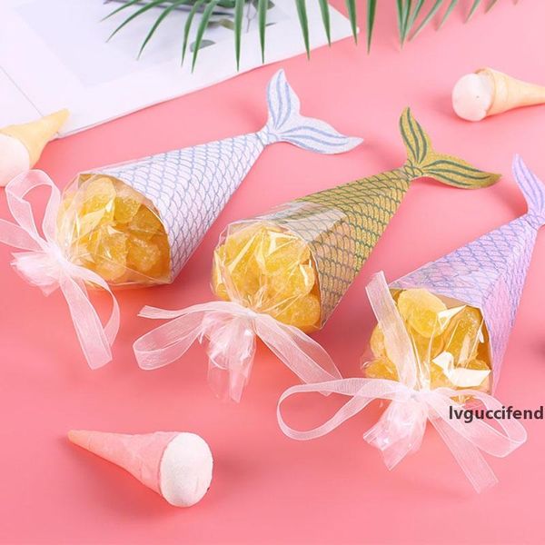 

colorful mermaid gift bags little mermaid party supplies kids birthday gifts favor bag candy boxes baby shower