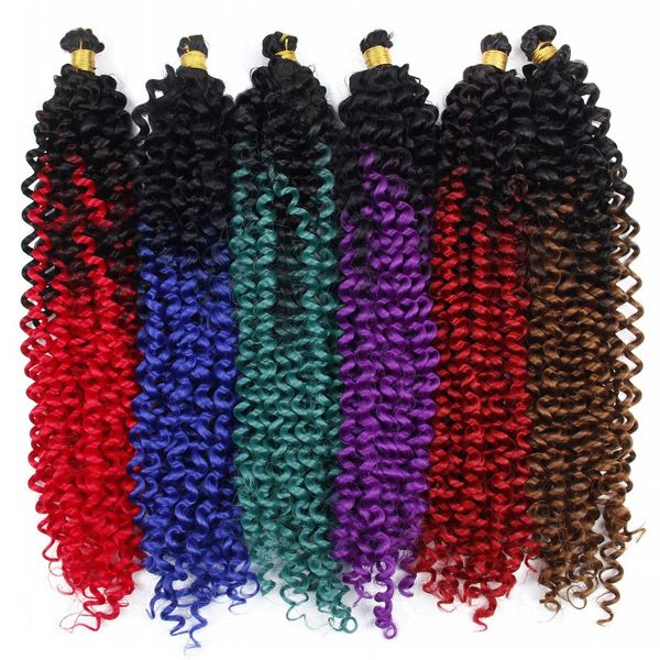 

afro kinky curly twist crochet braiding hair bulk extensions kanekalon handmade braid hair pieces 24 roots/pack 35cm,14inch, Black