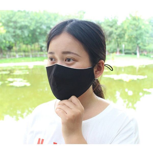 

new arrival breathable double layer black cloth washable mask adjustable pm2.5 anti-dust mask for kids adults