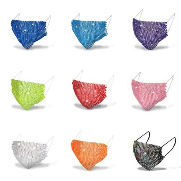 

bling rhinestone безопасность женщин faceshield прозрачная маска анфас er защитные anti-fog пэт щит партии лицевая сторона маски руководител