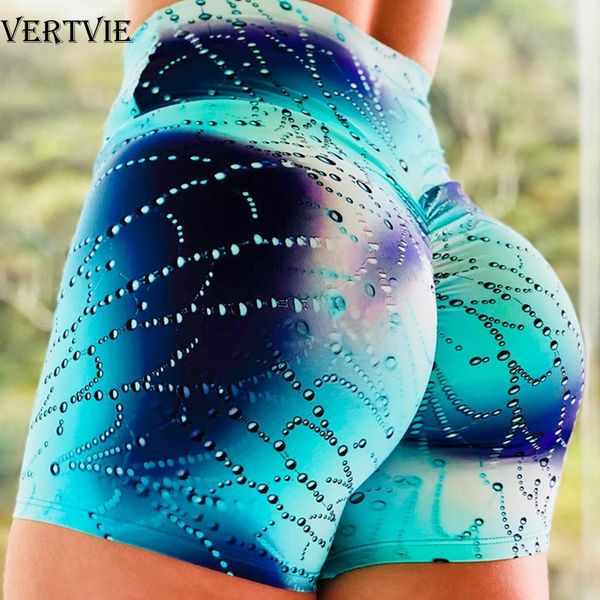 

yoga shorts women print elastic high waist fitness cycling biker shorts running leggings gym stretch sportswear