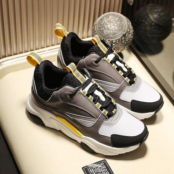 

b22 calfskin sneaker mens shoes outdoor walking lace -up luxury lightweight low fashion classic shoes calzado deportivo para hombre, Black