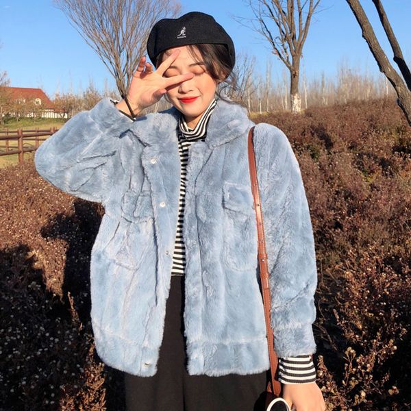 

сыпучие-fit поддельный норка кашемира short высота furry толстые обрезанные jacket, Black;brown