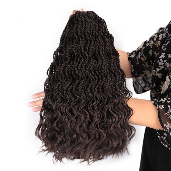 16 polegadas onda senegalese torção cabelo sintético crochet tranças cabelo pré-torção ombre trançando cabelo torção fábrica fashion mulheres prelop