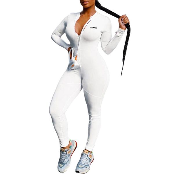 

женщины спорт фитнес йога костюм с длинным рукавом молния комбинезона упражнение ladies slim fit solid тощий йога set, White;red