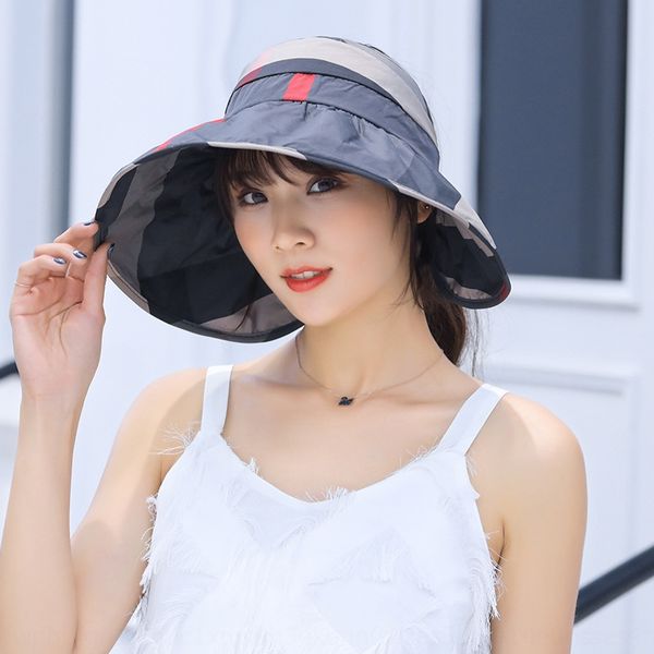 

female korean style all-match sunscreen sun ins net red fisherman bucket bucket hat uv-proof sun hat, Blue;gray